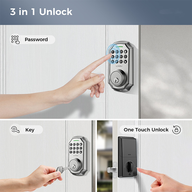 ARPHA Smart Front Door Lock Set 100Code Electronic Keypad Deadbolt Keyless Entry gallery