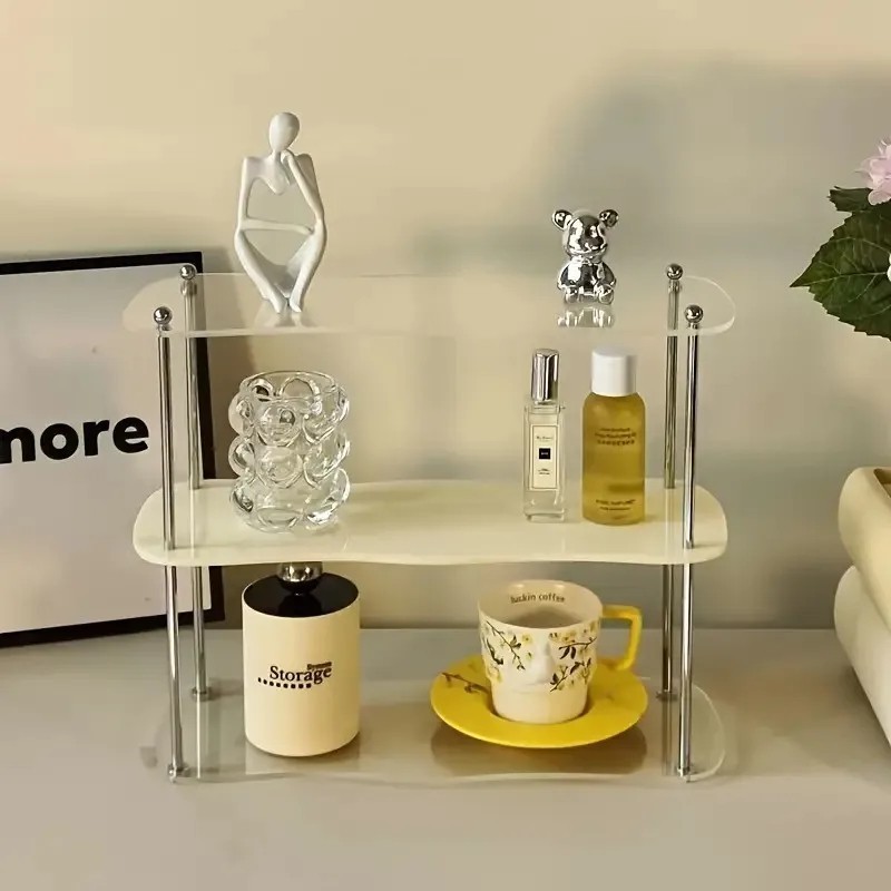 🪞 2-3 Layer Acrylic Desktop Storage Organizer — Modern Multi-Purpose Rack for B gallery