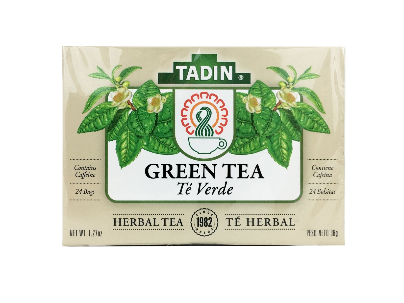 Tadin Green Tea, With Caffeine, Made in USA, 24 Bags. Pack of 6 Exp. 2/2025 gallery