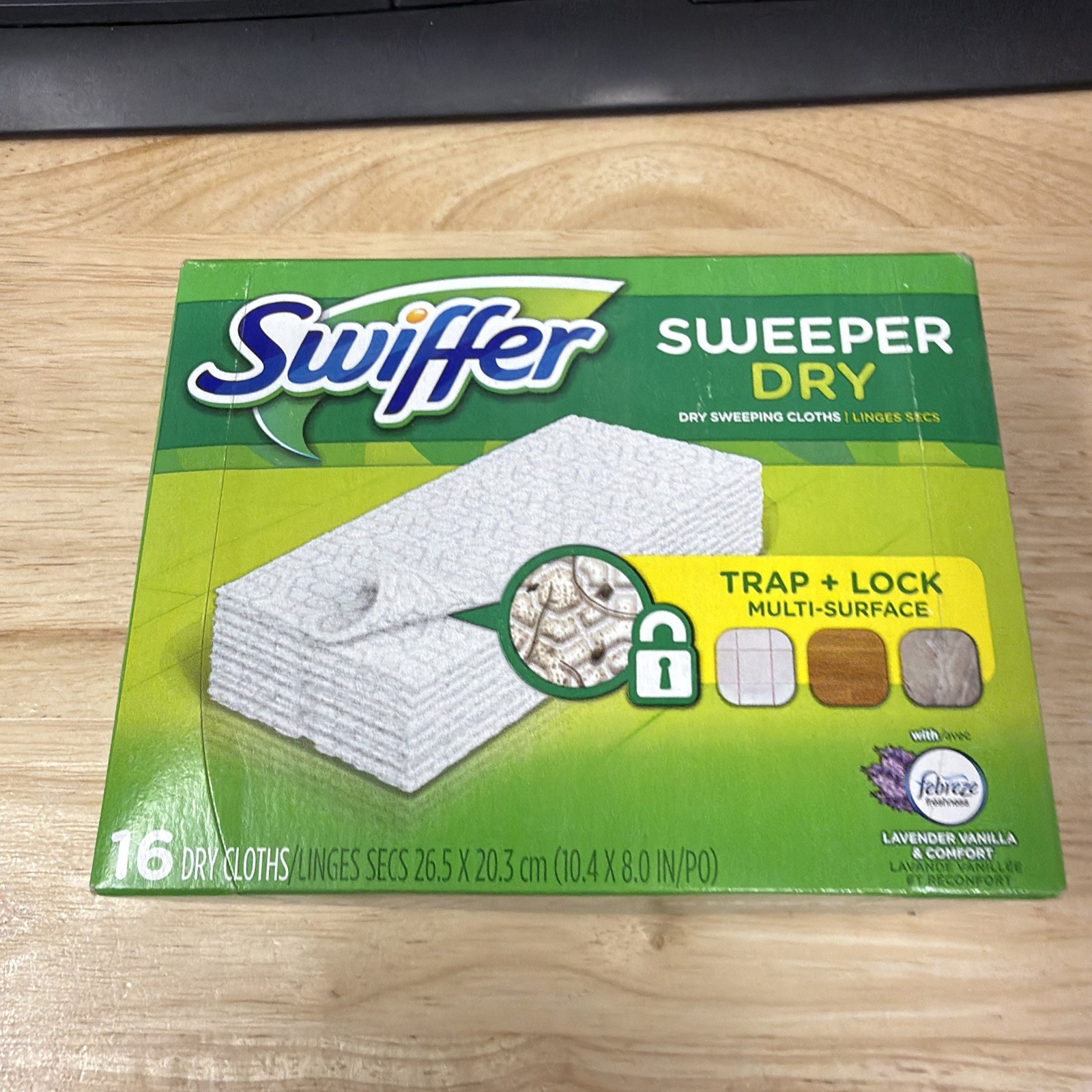 Swiffer Sweeper Dry Pad Floor Refills Lavender & Vanilla Comfort 16 Ct Vintage gallery