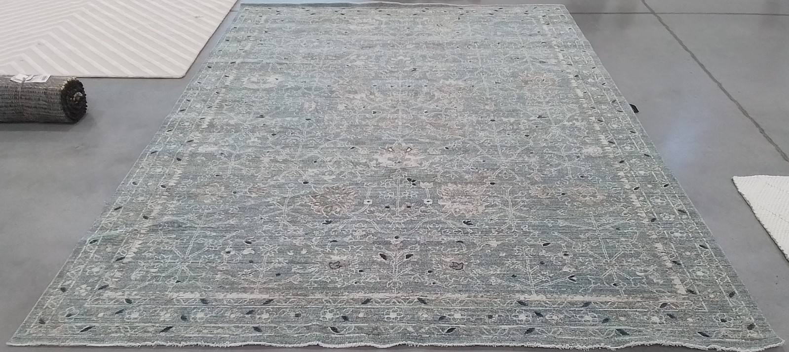 BLUE / IVORY 9'-0" x 11'-6" Back Stain Rug, Reduced Price 1172780658 ANP656M-9 gallery