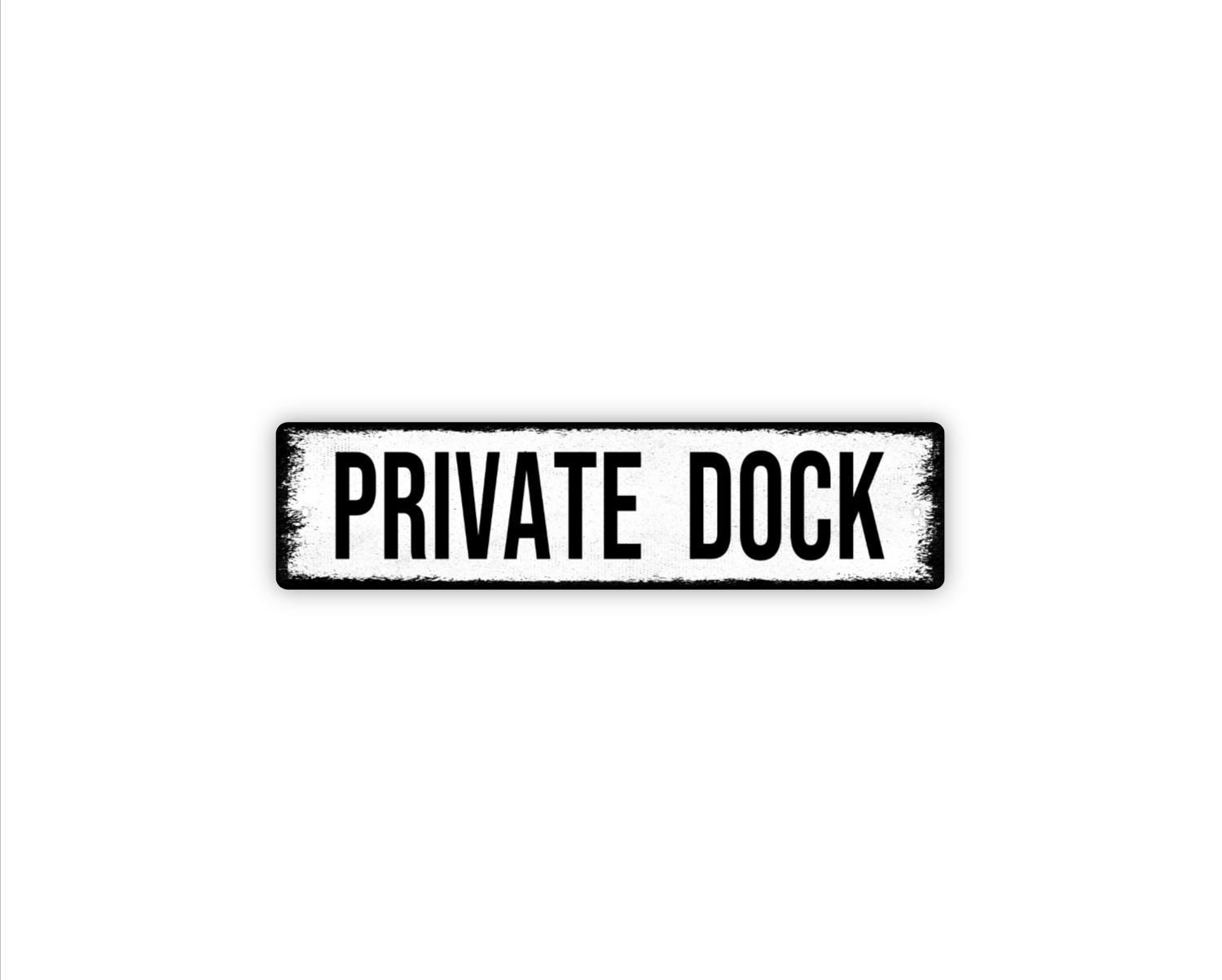 Private Dock Sign Metal Wall Decor for Lake House, Marina or Waterfront Property gallery