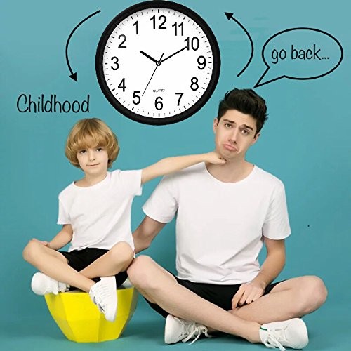 Backwards Wall Clock 12 inch Run Counterclockwise Reverse Clock Novel Decorat... gallery