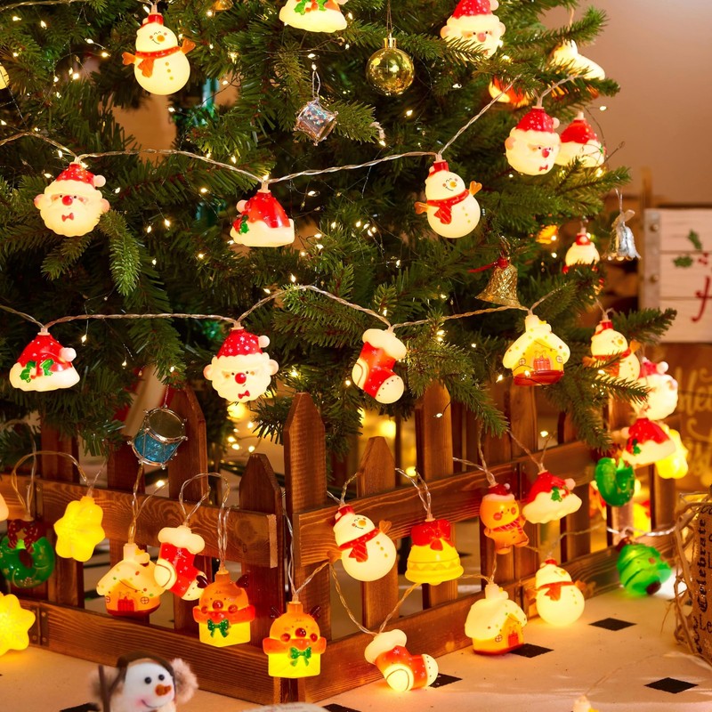 Christmas String Lights Decorations, 9.8FT 20 LED Christmas Fairy Lights, Bat... gallery