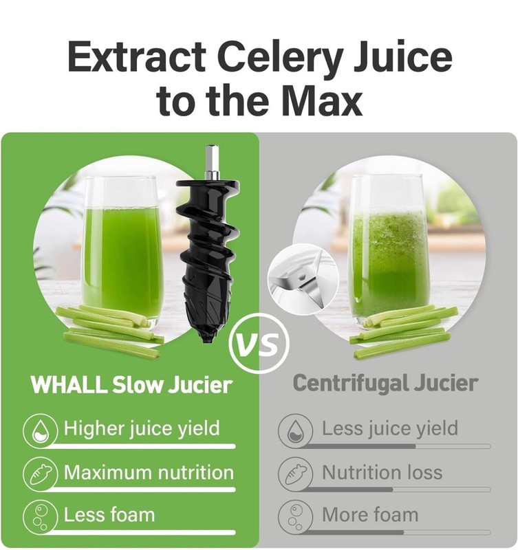 Slow Juicer Cold Press Masticating Extractor High Juice Yield Easy Clean Quiet gallery