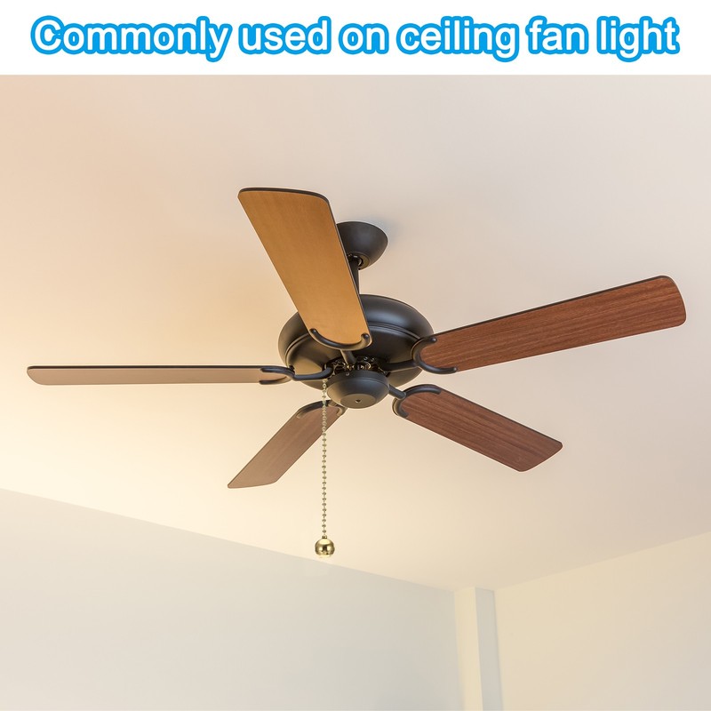 4 Pcs 1M Ceiling Fan Light Beaded Pull Chain with Ball Pendant Bronze gallery