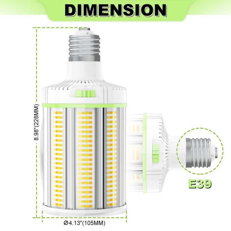 120W Led Corn light bulb, 18000Lm E39 Mogul Base Warehouse Garage Area Lighting gallery