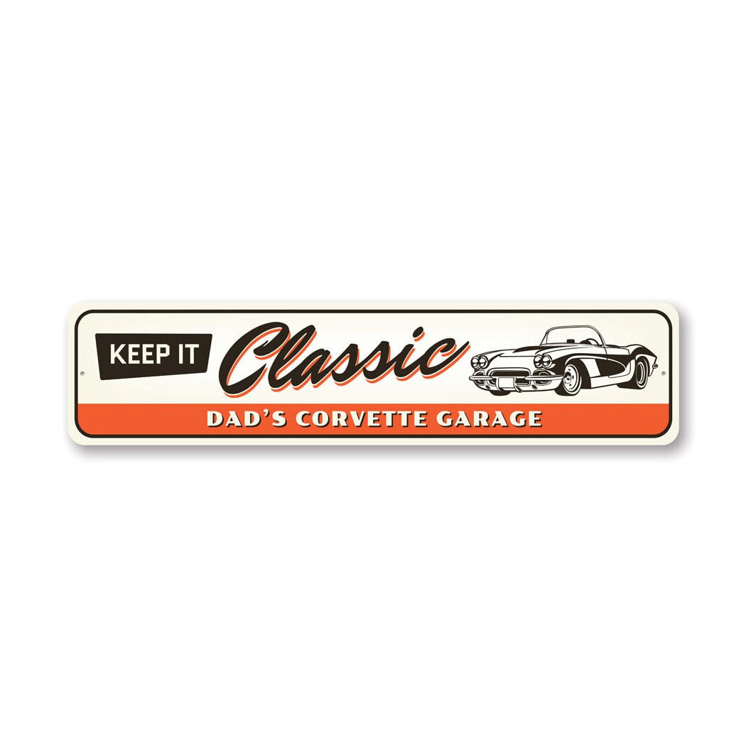 Chevy Corvette Keep it Classic Metal Sign Chevrolet Automotive Car Man Cave gallery