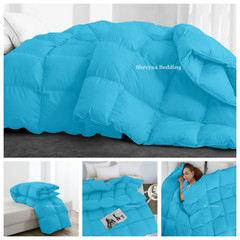 Aqua Blue Solid Down Alternative Comforter OR Sets 1000 TC Egyptian Cotton