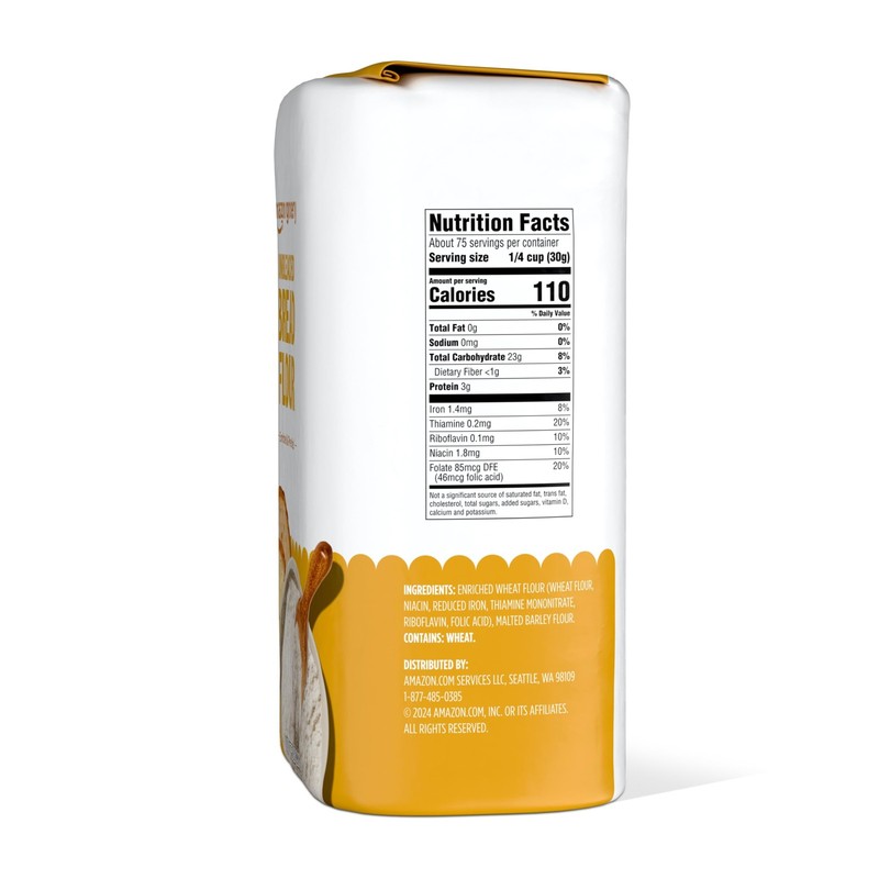 Amazon Grocery, Enriched Bread Flour, Unbleached, 5 Lb 5 Pound gallery