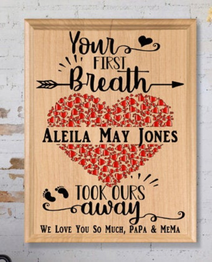 Customized New Baby Gift Personalized Nursery Wall Art For Newborn Boy or Girl gallery