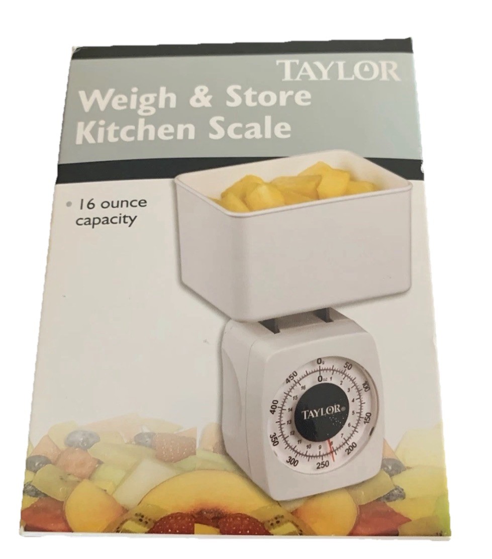 TAYLOR Weigh & Store Kitchen Scale diet eat right healthy portion control 16 oz gallery