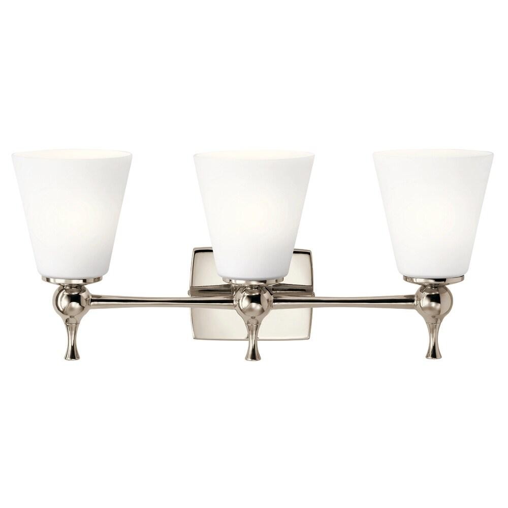 Kichler Cosabella 24 Inch 3 Light Vanity Light With Satin Etched Case Opal In gallery