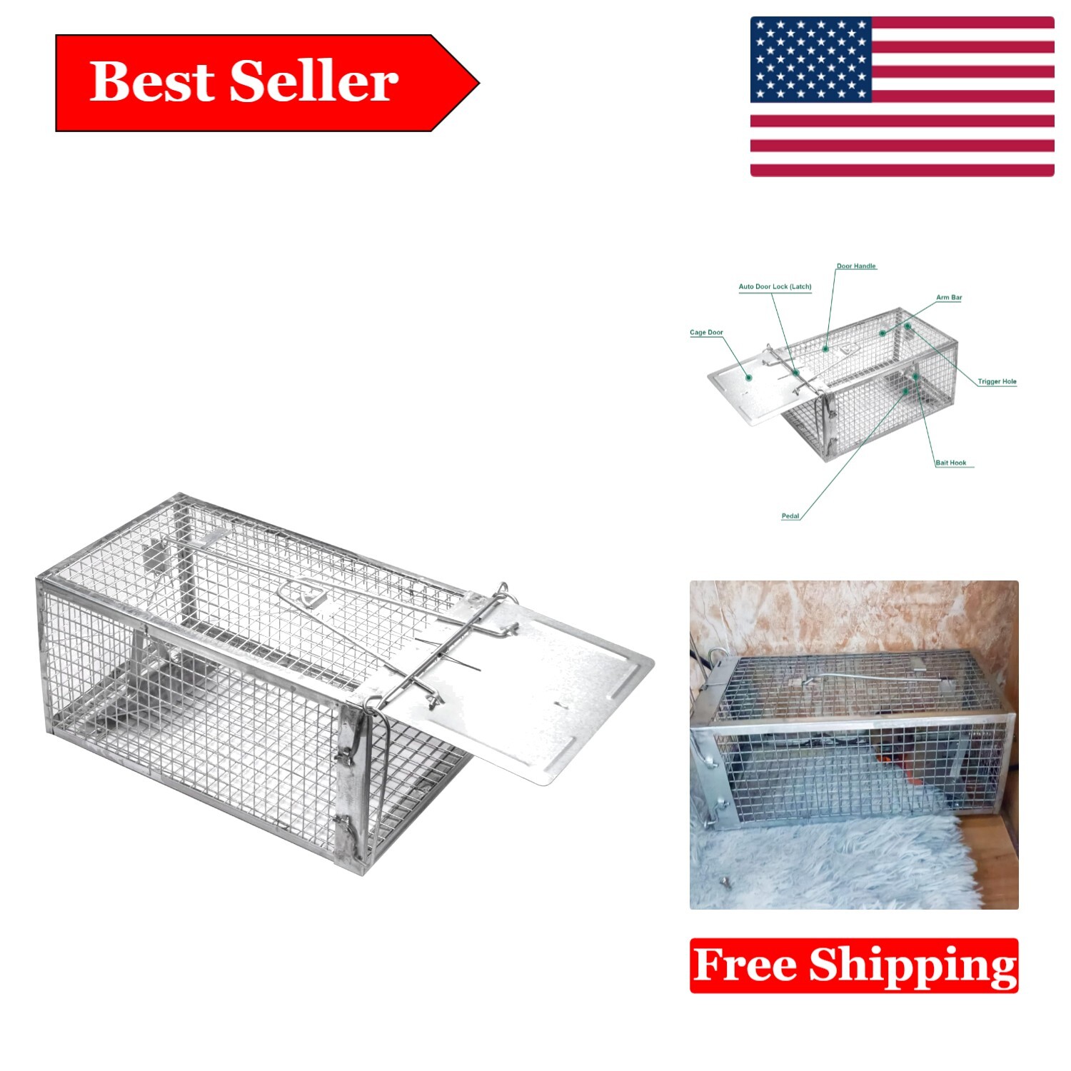 Reusable Small Animal Trap - Safe Catch and Release for Indoor & Outdoor gallery