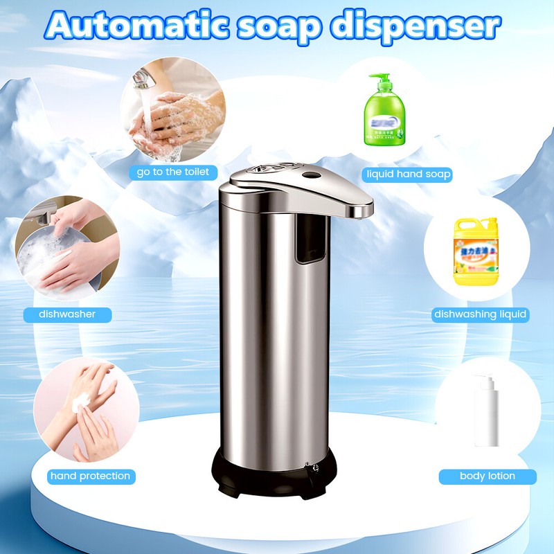 Automatic Sensor Liquid Soap Dispenser 280ML Rechargeable for Kitchen Bathroom gallery