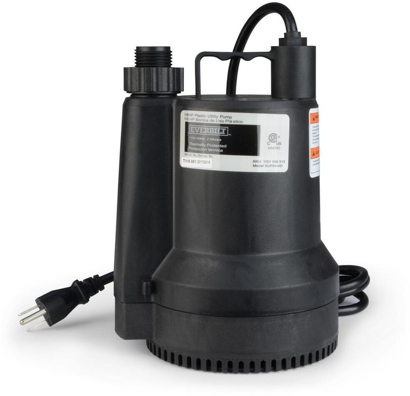 Submersible Utility Pump 1/6 HP Plastic Corrosion Resistant High Pumping gallery