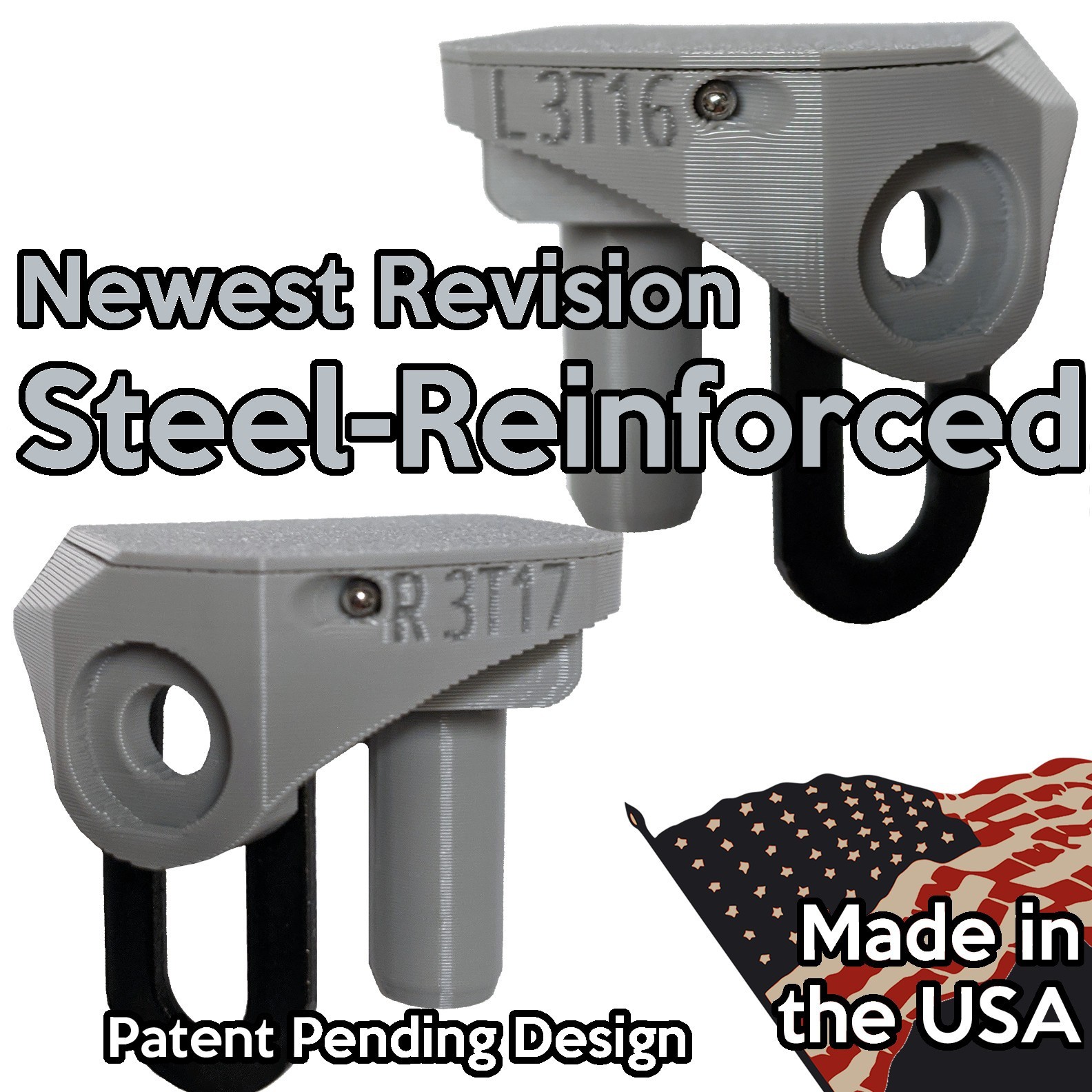 Steel Core Left & Right Hinges 3T16 3T17 for Rubbermaid Shed 6X5 Resin Slide-Lid gallery
