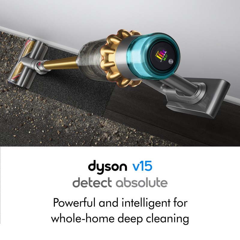 Dyson V15 Detect Absolute Cordless Vacuum | Iron/Gold | Refurbished gallery