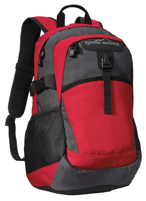 Eddie Bauer [EB910] Red/Gray Ripstop Backpack