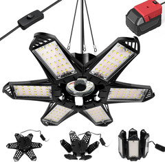LED Work Light Compatible with Milwaukee 18V Battery, 68W 6800LM LED Garage Floo