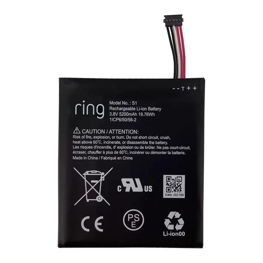 5200mAh Replacement Battery S1 (5 Pins) for Ring Video Doorbell 2nd Gen gallery