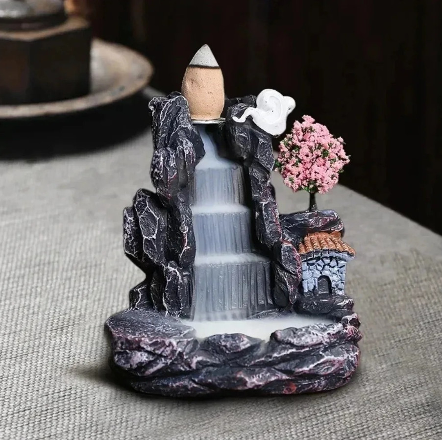 1pc Droplet Backflow Incense Burner Resin Aromatherapy Decor - decoration item gallery