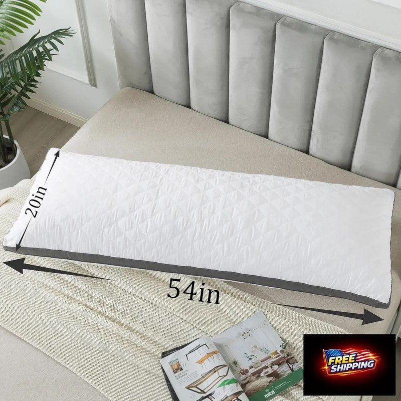 WhatsBedding Memory Foam Body Pillow with Removable Pillowcase -Fluffy Body Pill gallery