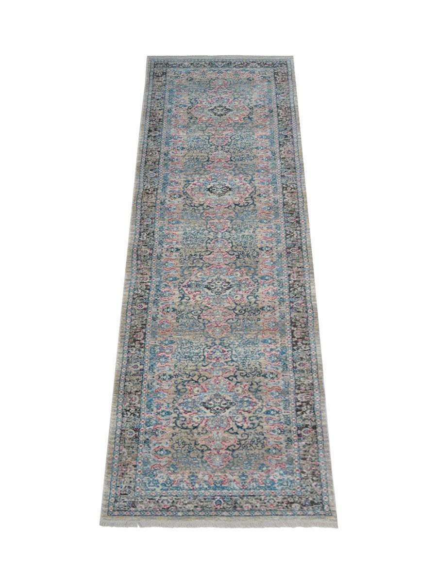 Machine Woven Cross Weave Polyester 2'6x9'10 Runner Area Rug Oriental Multicolor gallery