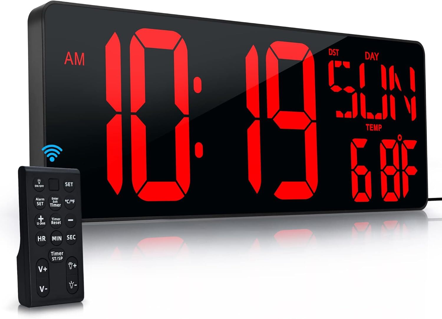 Large Digital Wall Clock With Remote Control 17.2 LED Large Display Timer With gallery