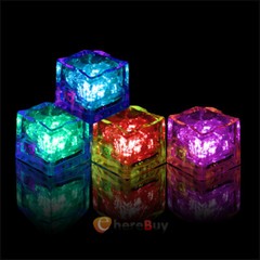 Light Up Ice Cubes, 4/12/24/48 Pcs Multi Color Led Ice Cubes for Drinks Reusable