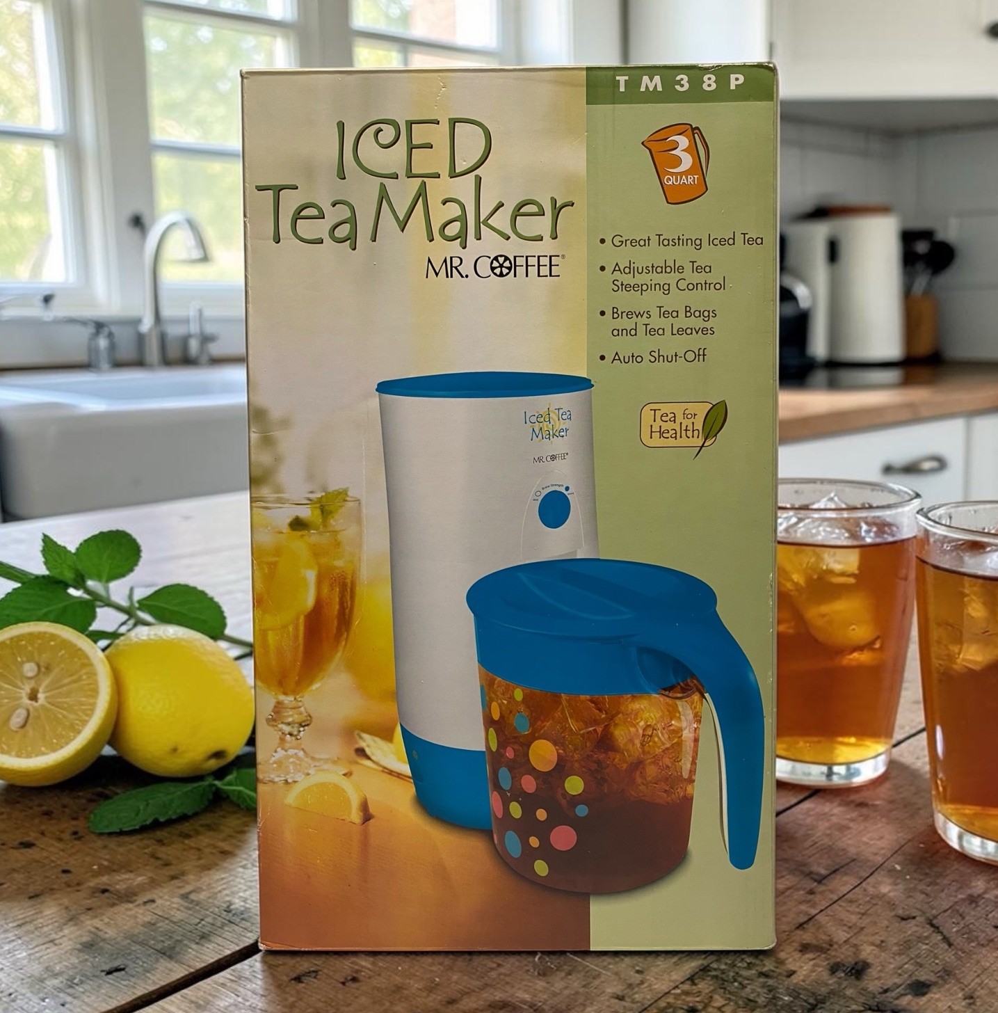 NEW Mr Coffee ICED TEA MAKER 3QT Model TM38P BLUE Adjustable Steeping Control gallery