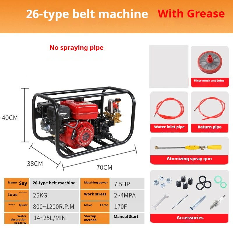 170F Four-stroke Gasoline Self-priming Three-cylinder Column Sprayer gallery