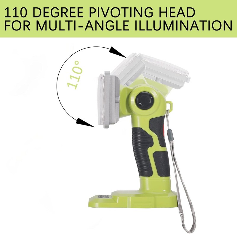 1000LM LED Work Light Suitable For Ryobi 18V Li-ion Battery Portable Flashlight gallery