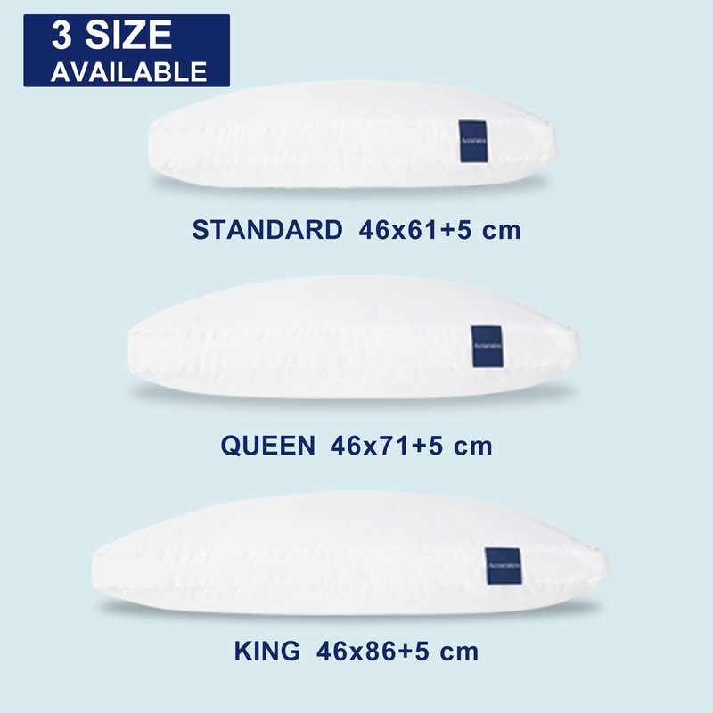 2-Pack King Size Memory Foam Pillows Adjustable Loft Cotton Cover Firm Support gallery