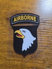 101st Airborne Screaming Eagles Patch Tab UV DTF Decal Waterproof Made In USA