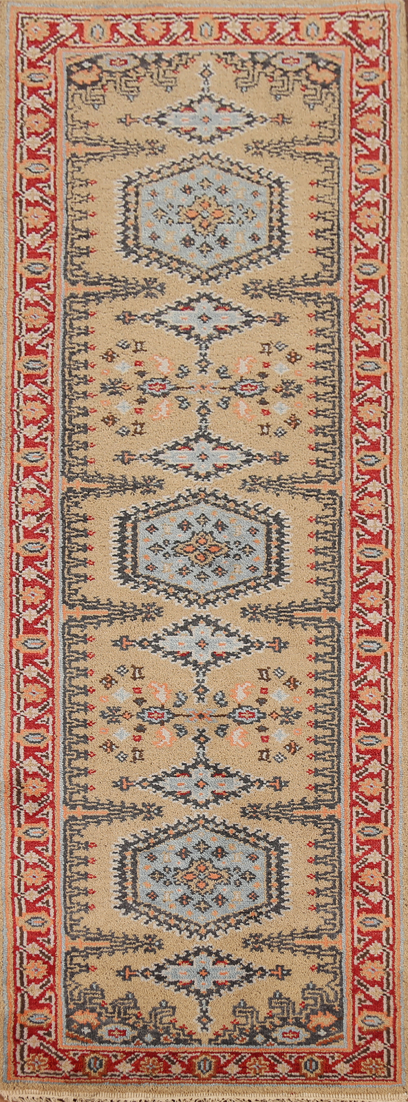 Handmade wool Viss 8 ft. Runner Hall-way Tribal Carpet 8' 1'' X 2' 6'' gallery