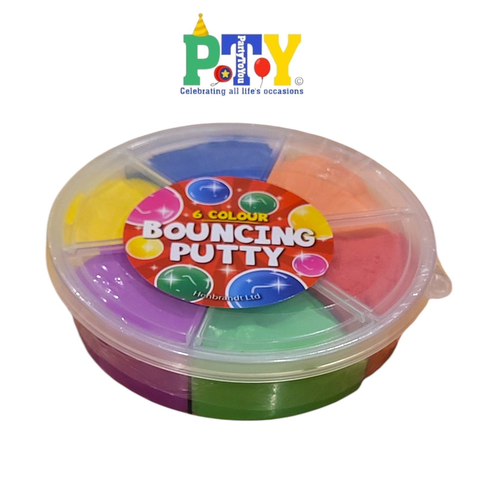6 Tone Bouncing Putty - 60g - 6.5cm - Party Bag Fillers - Stocking Fillers - 3+ gallery