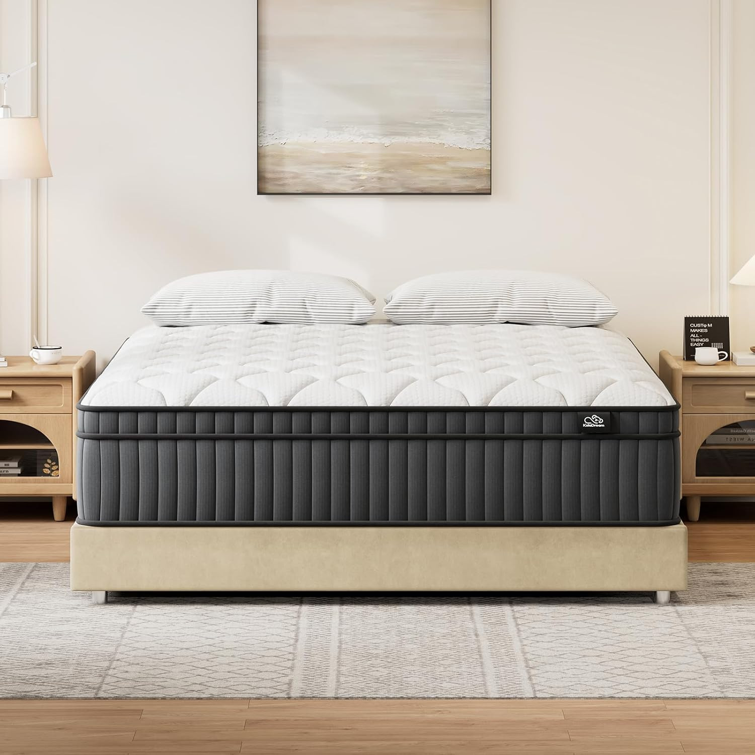12 Inch Full Size Mattress, Gel Memory Foam and Pocket Spring Hybrid with Plush gallery