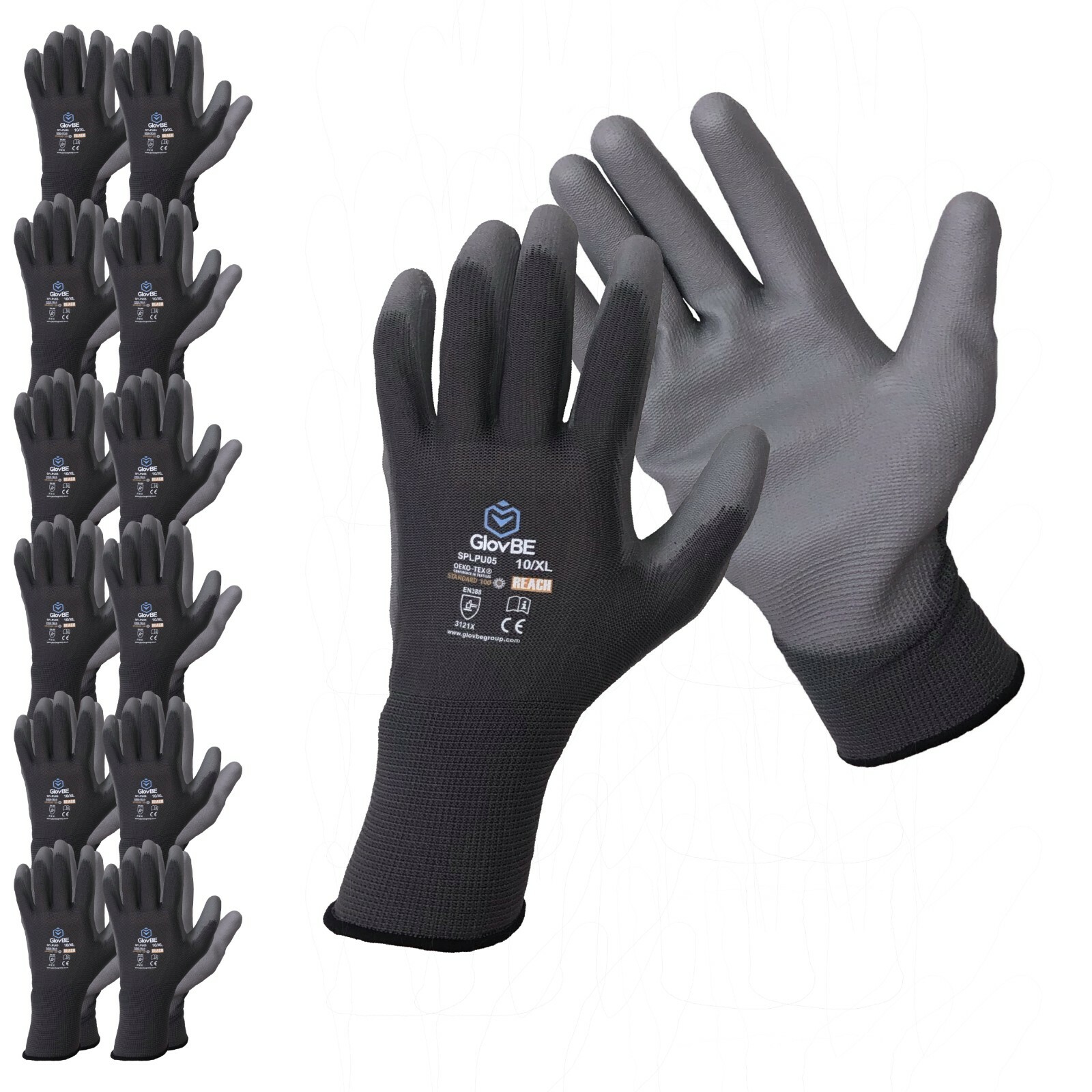 GlovBE 6/12/120 PAIRS Polyester Work/Garden/Mechanic/Construction/Safety Gloves gallery