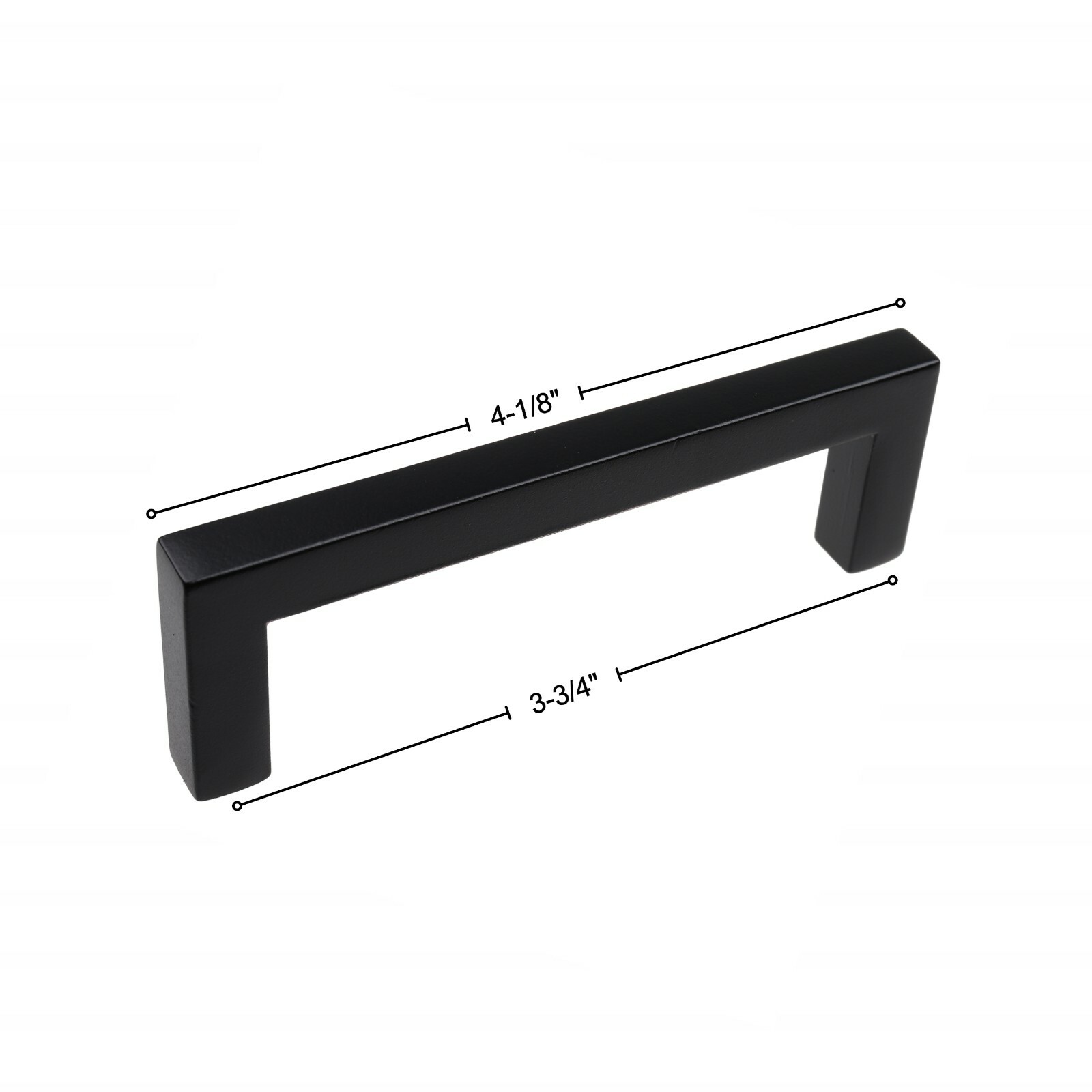 GlideRite 3-3/4" CC Solid Square Cabinet Bar Pull Matte Black - 87226-MB-1 gallery