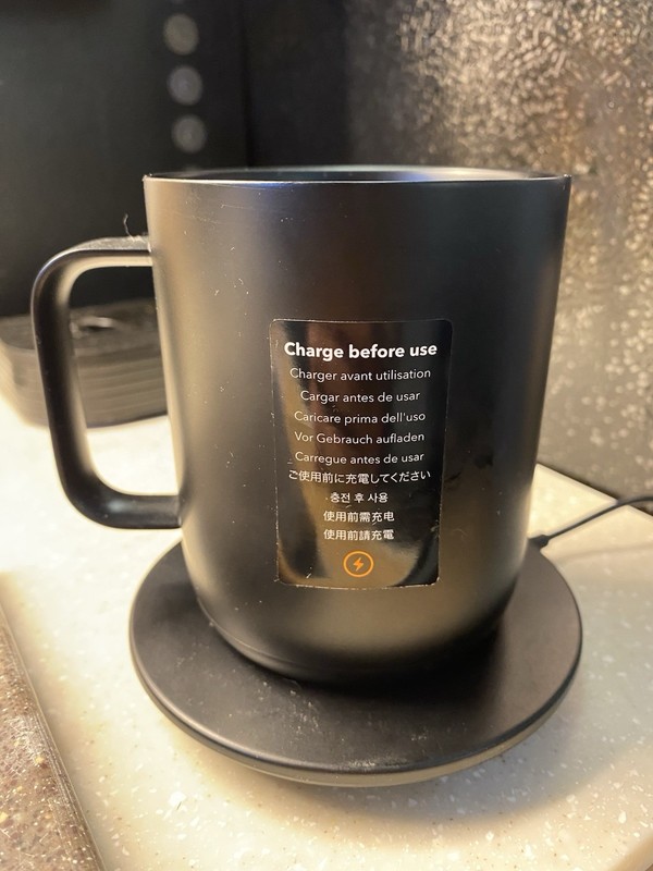 ember Mug Black 10oz Smart Temp Control Heated Coffee Cup NEW w/ Base & Charger gallery