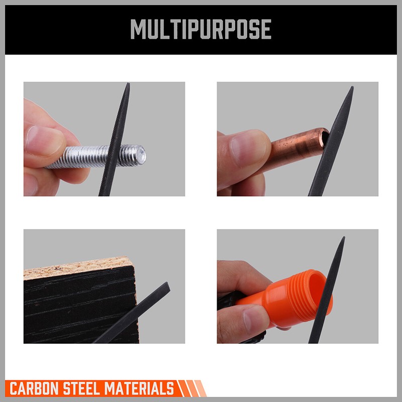 6pc Needle Files Set Flat Square Triangular Round Forged Heat-treat Steel gallery