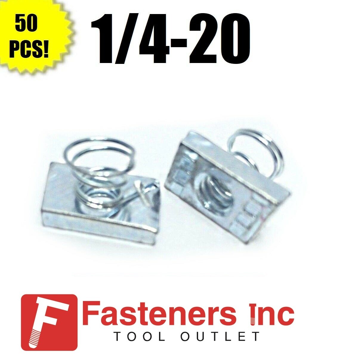 (#4187) P7006-1420 1/4"-20 Mini / Junior Spring Nuts for Unistrut Channel 50/BOX gallery