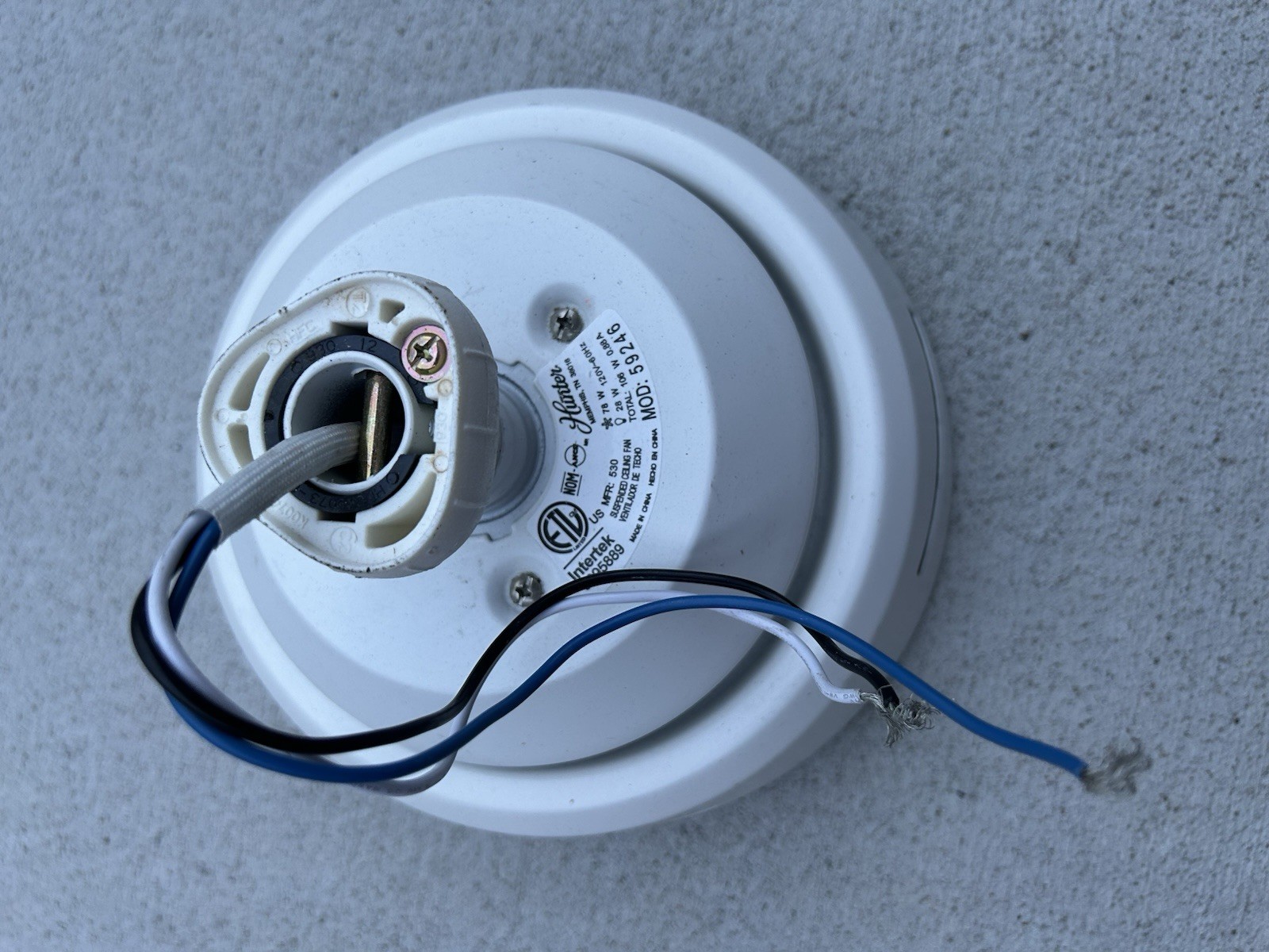Hunter 59246 Replacement Fan Motor ONLY For Dempsey 44" 3Speed Quiet Ceiling Fan gallery