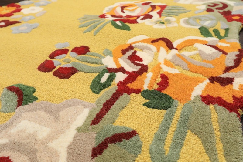 Multi Size Multi Color Hand Tufted Wool Cut Plush Pile Irregular Shape Rug gallery
