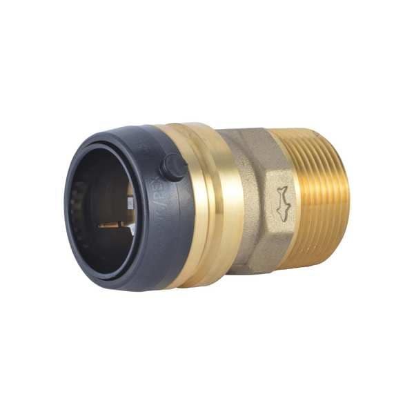 Sharkbite Uxl113532m Fitting, Straight, Brass, Push-Fit 11/4 In, Mnpt 11/4 In gallery