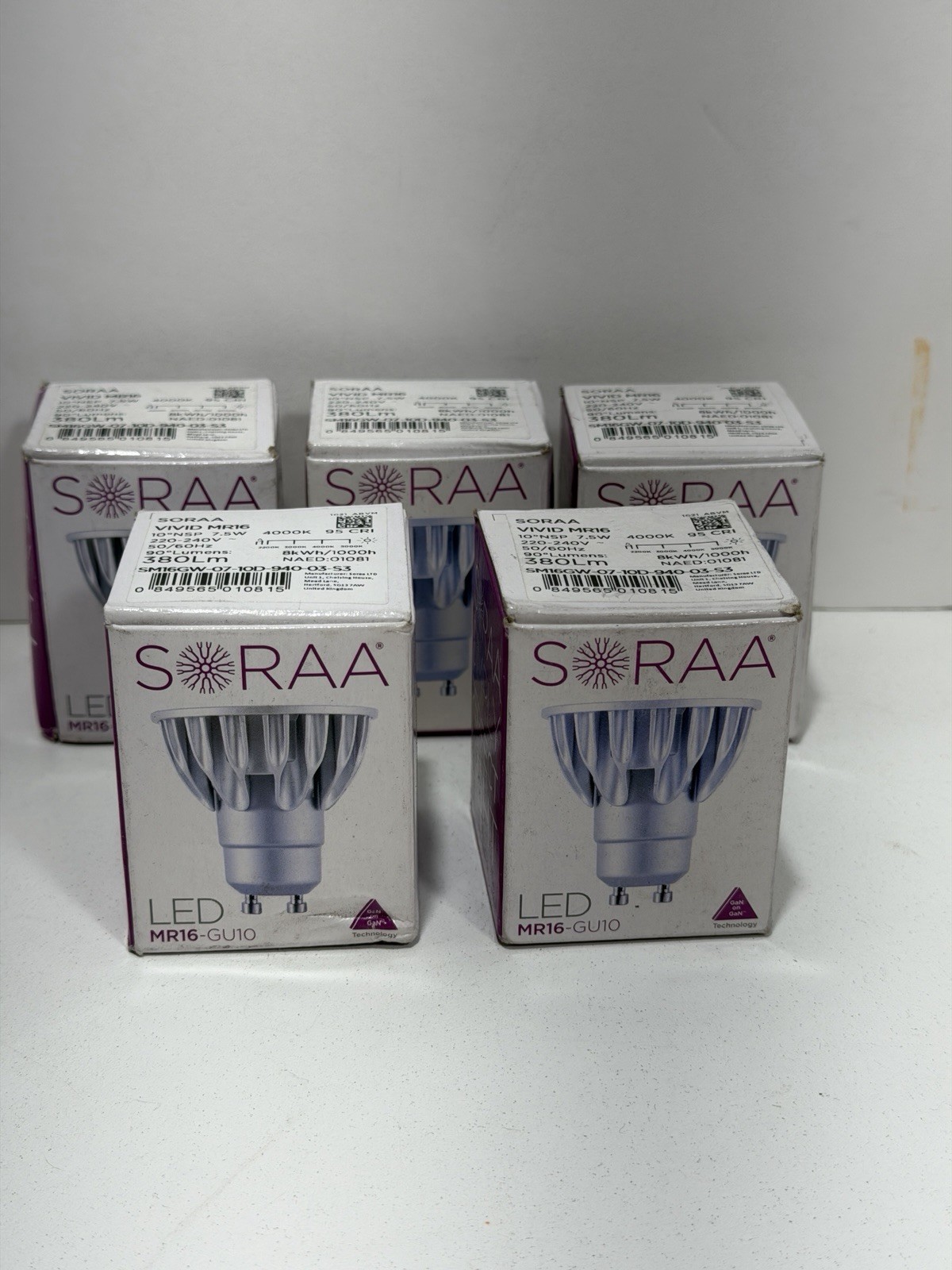 Soraa Vivid MR16-GU10 LED Bulb - Silver SM16GW-07-10D 940-03 S3 4000k Lot Of 5 gallery