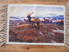 DIGATALLY PRINTED Poly/cotton Canvas OPEN RANGE ELK Placemats – 2