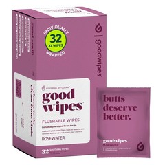 Flushable Wipes – Made with Vitamin E & Aloe – Soft, Individually Wrapped But…