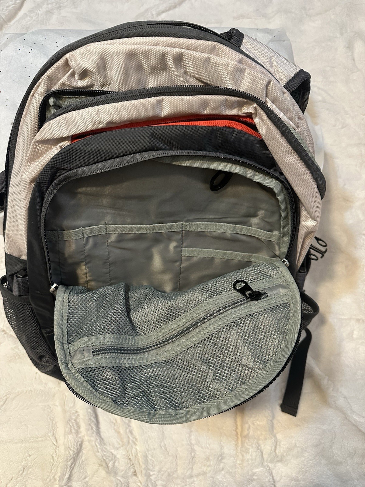 Magellan Outdoors Hiking Backpack Gray Black Red Polyester, External Pockets 3